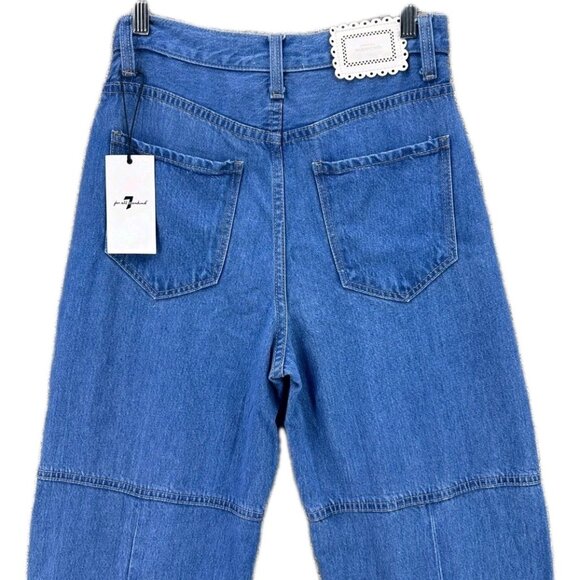 7 For All Mankind Tapered Ankle Tie Jeans In Tulip Women's Size 32 NWT - Picture 11 of 14